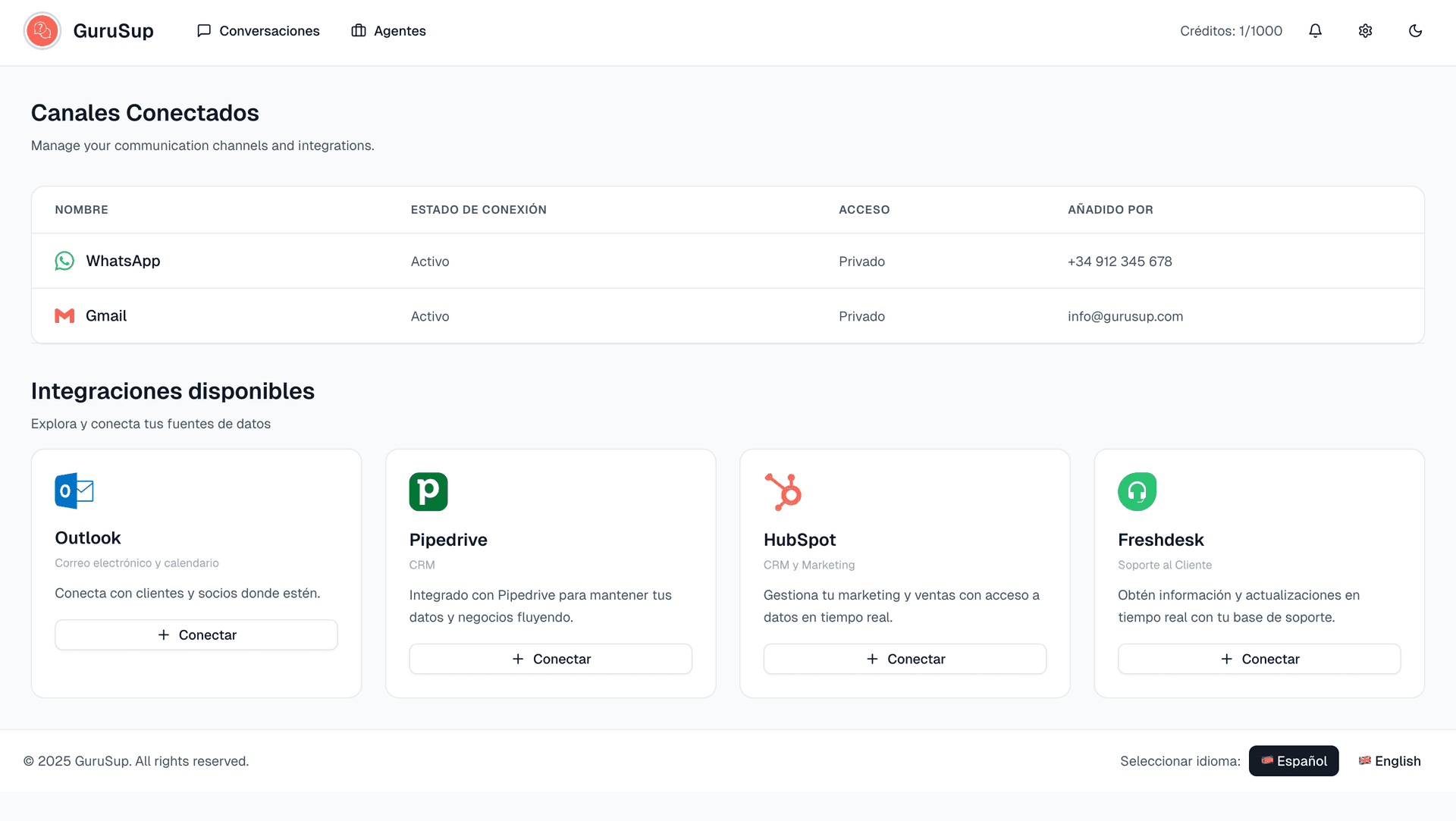 GuruSup Helpdesk IA — panel de control y deflexión de tickets
