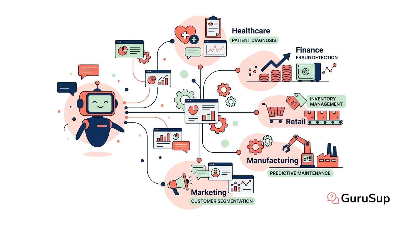 20 ejemplos de automatización IA por sector