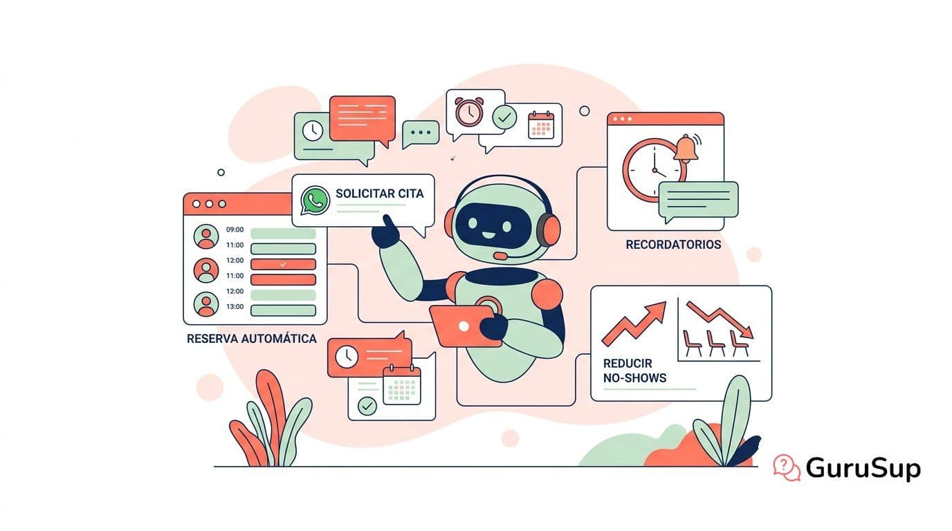 Chatbot de WhatsApp para citas: guía para automatizar reservas, recordatorios y reducir no-shows