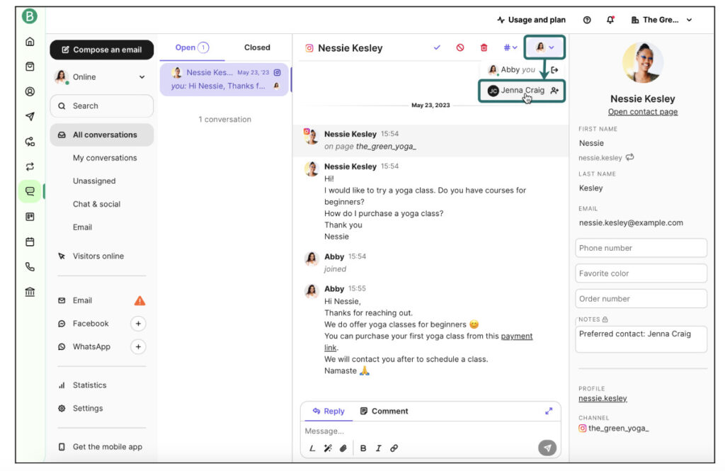 Plataforma de conversaciones de Brevo