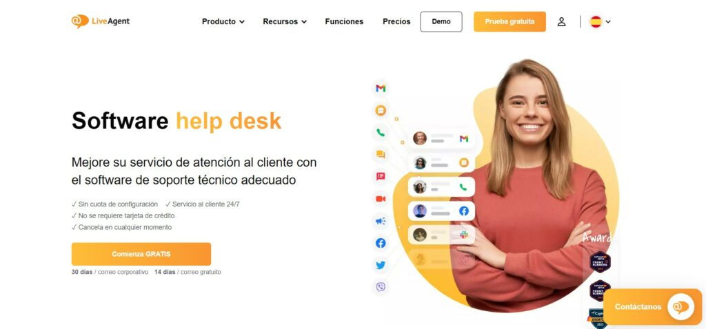Panel de control de LiveAgent