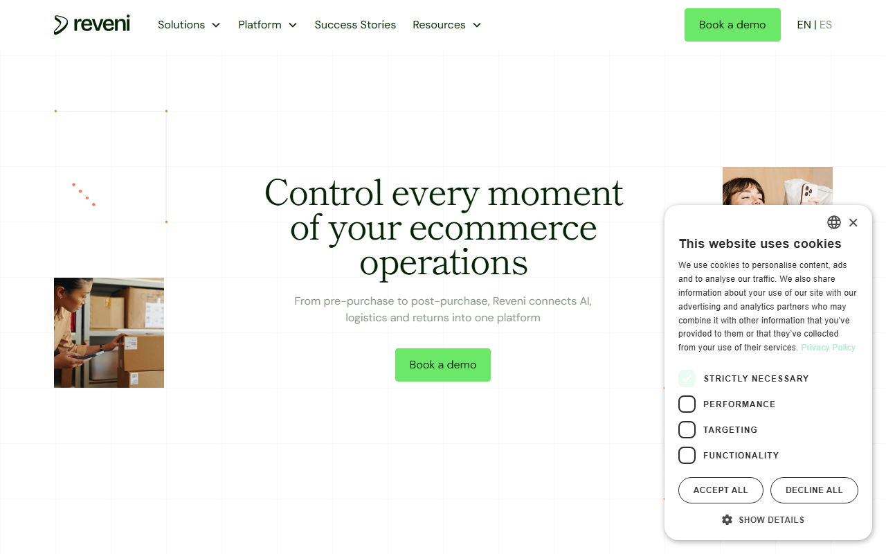 Reveni homepage